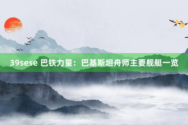 39sese 巴铁力量：巴基斯坦舟师主要舰艇一览