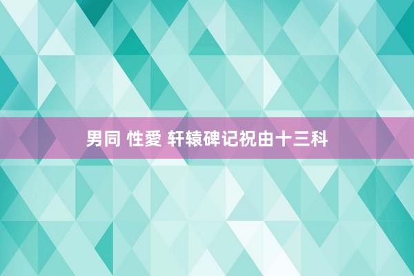 男同 性愛 轩辕碑记祝由十三科